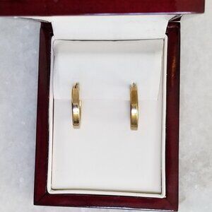 Hoop Gold Tone Dangling Pierced Earrings